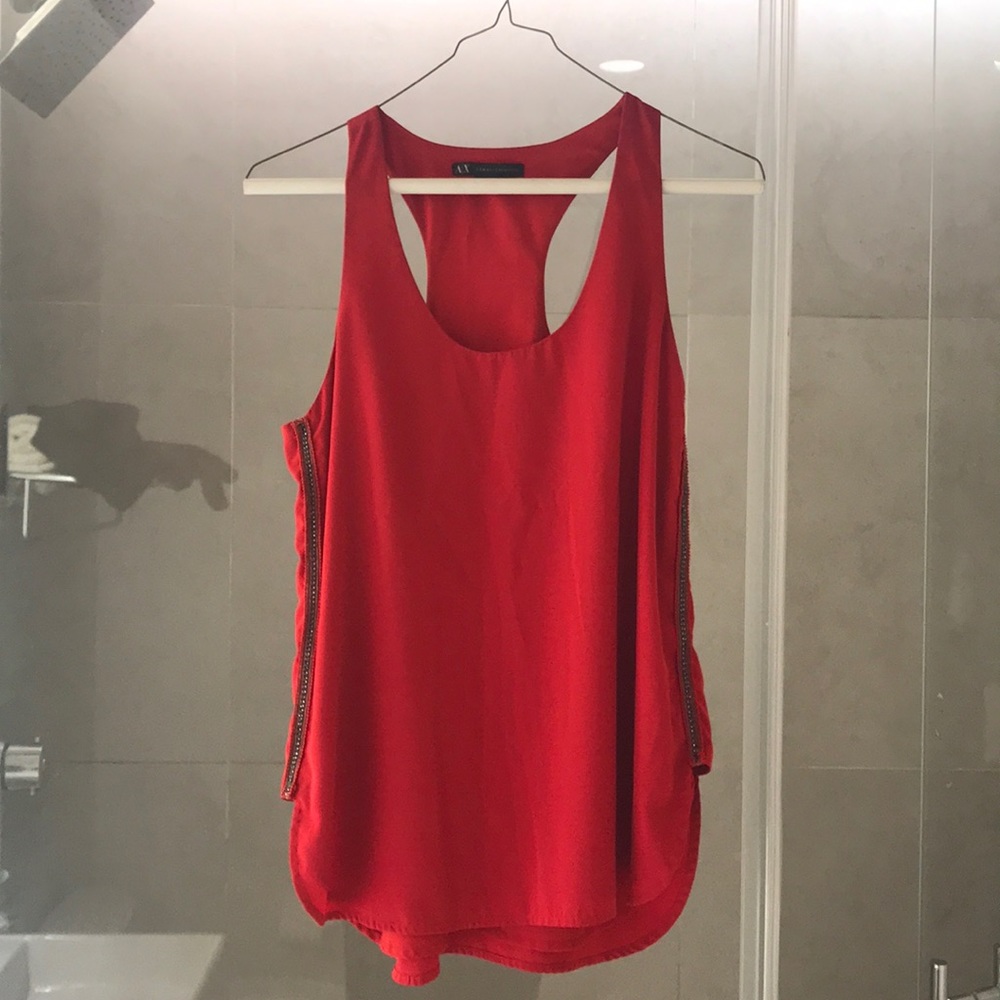 Armani Exchange red tank top